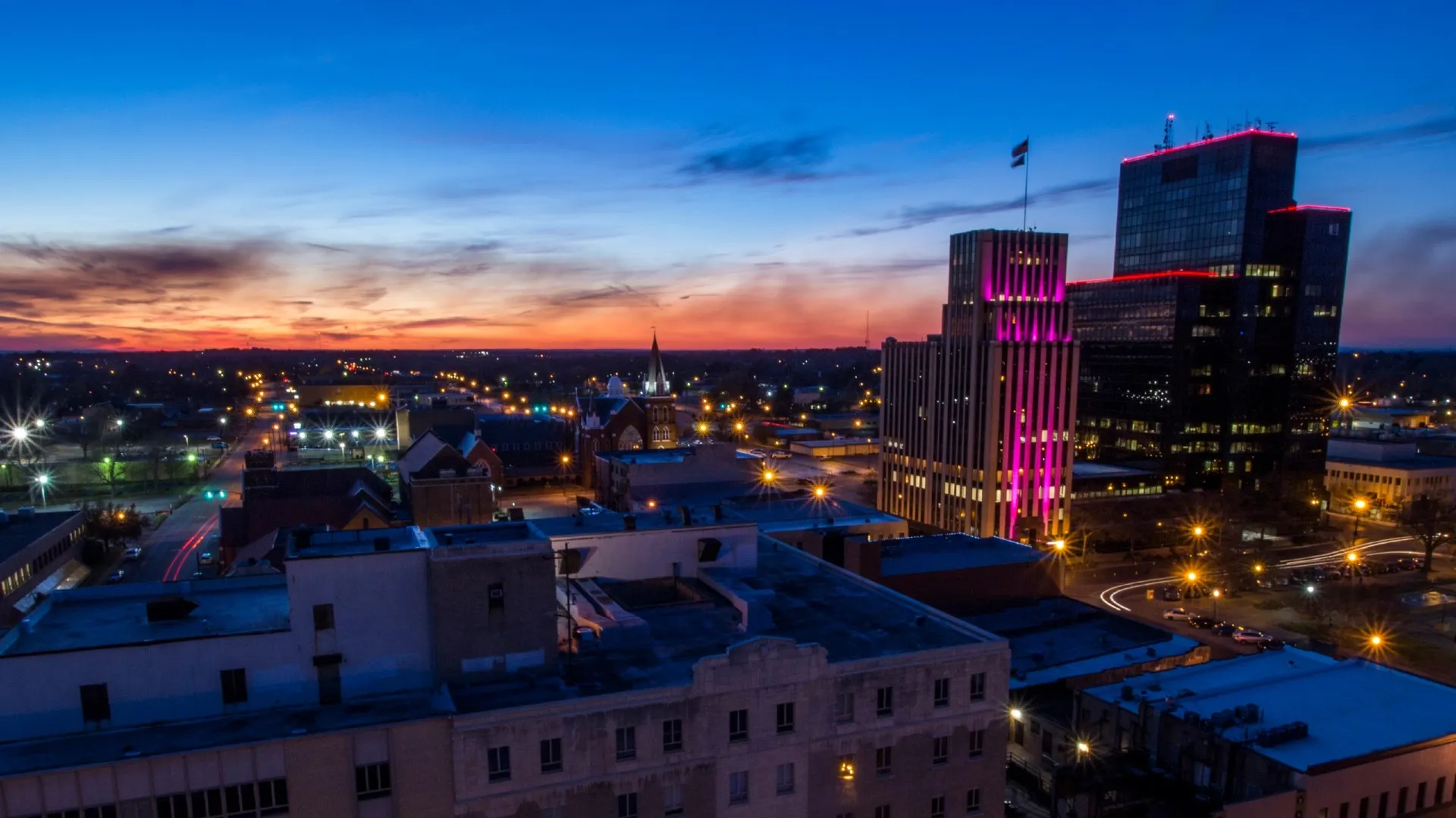 Service map showing East Texas coverage