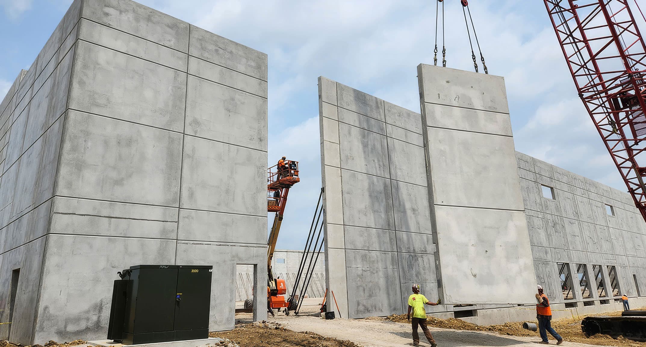 Commercial concrete construction site in Tyler, Texas